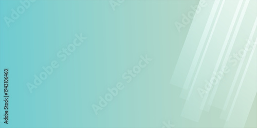 Abstract gradient background in soft green and turquoise with diagonal light stripes  perfect for presentations and banner backgrounds. vector.