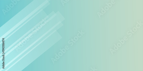Abstract gradient background in soft green and turquoise with diagonal light stripes, perfect for presentations and banner backgrounds. vector.