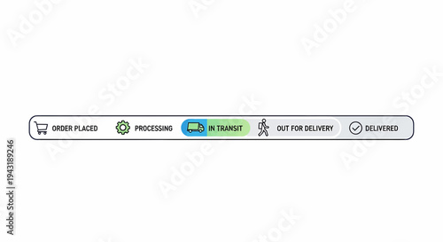 Order Tracking Steps With Visual Timeline For Online Shopping