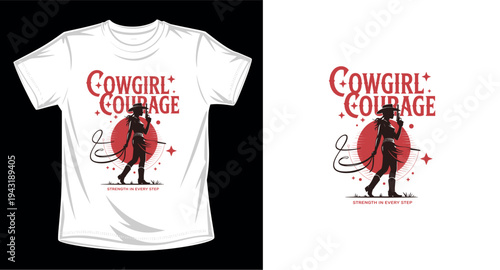 Cowgirl graphic vector art t-shirt design print template
