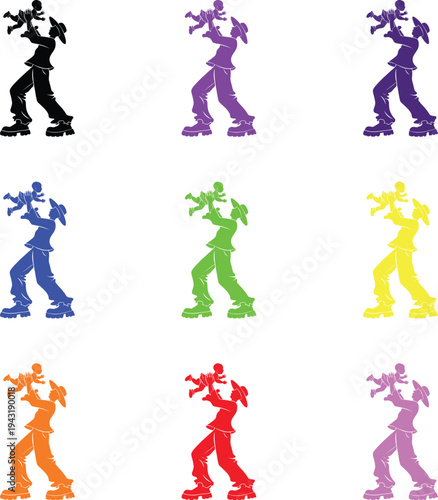 Skating Girl Pattern Design