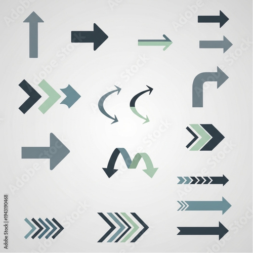 Collection of Various Arrows and Directions.