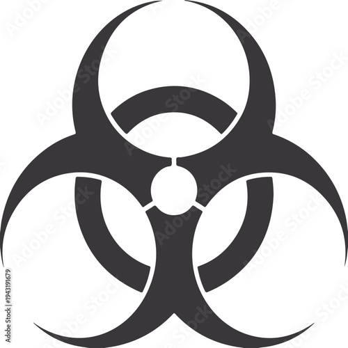 Biological Hazard Safety Warning Symbol Minimal Vector Icon