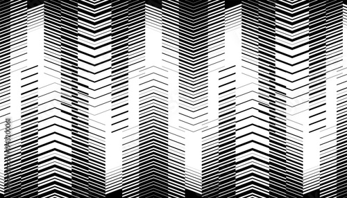 Abstract Geometric Chevron Pattern Black and White Seamless Vector Background. Easily resized and recoloured at your discretion. EPS10 