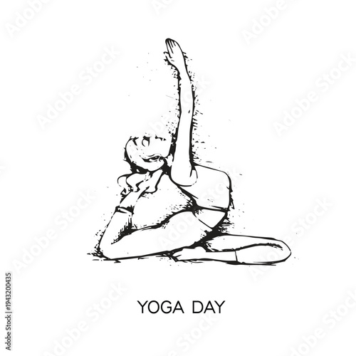 silhouette illustration of a person doing a yoga pose