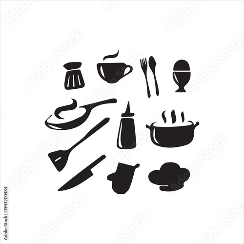  Graphic kitchenware Vector Image