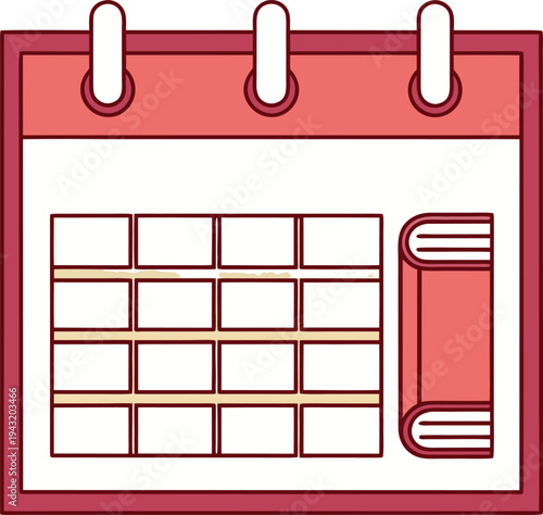 Educational planning and time management concept vector illustration