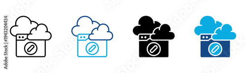 No Icon Multiple Style Vector Illustration