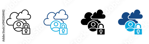 Private Icon Multiple Style Vector Illustration