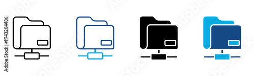 Ftp Icon Multiple Style Vector Illustration