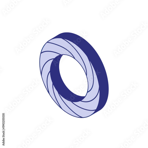 Blue Circular Abstract Art Design Element.
