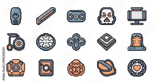 Collection of Various Security Icons.