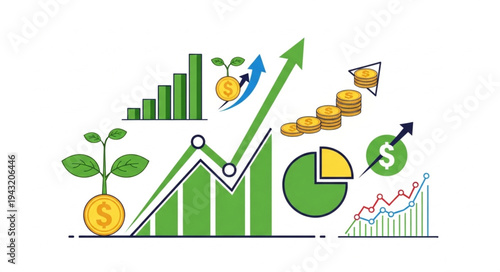 Financial Growth Charts and Graphs.