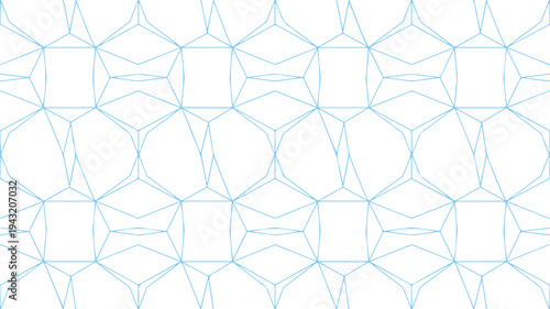 seamless geometric pattern with blue lines on white background