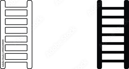 Black white filmstrip icons video editing movie clip symbol design