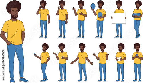 Collection of diverse people avatars icons with men and women of different ethnicities ages and professional styles in flat vector design on white background