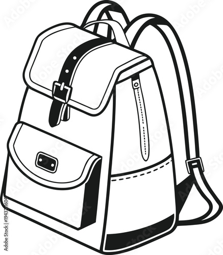 Minimalist Line Art Illustration of an Open Book