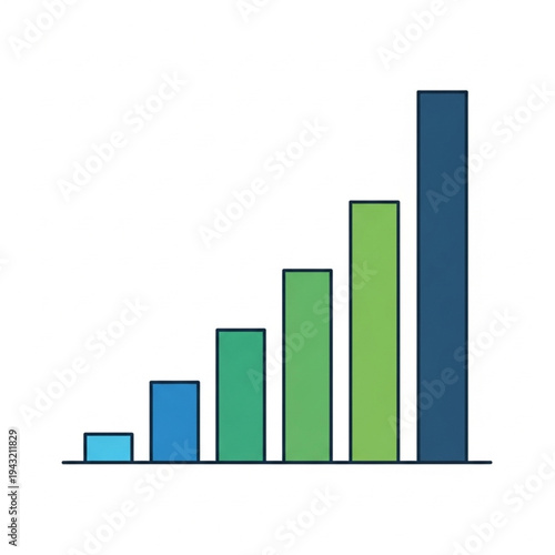 Free Download Colorful Bars in Ascending Order Graph. - GFXLoad