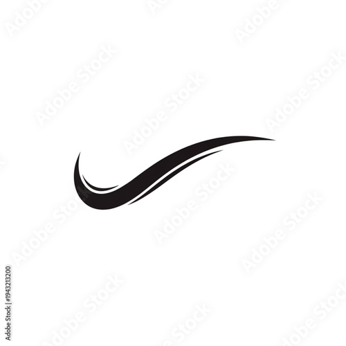 Elegant Black Eyelash Extension Isolated.