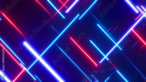 Abstract Neon Light Streaks Background Motion Graphics.