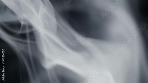 Abstract Smoke Wisps Flowing in Dark Atmosphere.