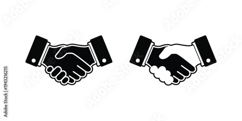 Business partnership and collaboration symbol