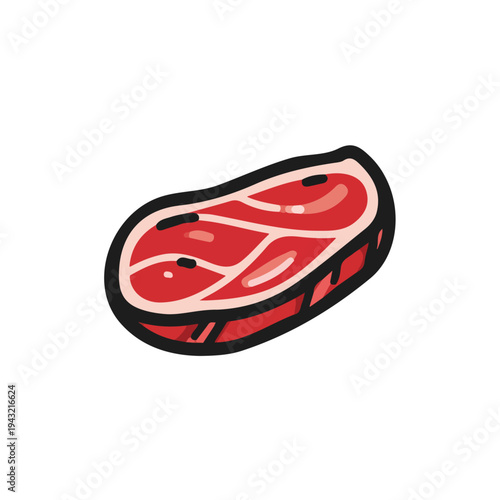 Carne Asada illustrated in a clean 2D flat vector style, minimal and modern, isolated on a white background.