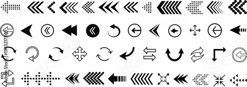 Arrows set icon. Arrows set vector illustration. Arrow icon. Arrow black colored. vector icon. Arrows vector collection. Vector, Down arrow vector icon set