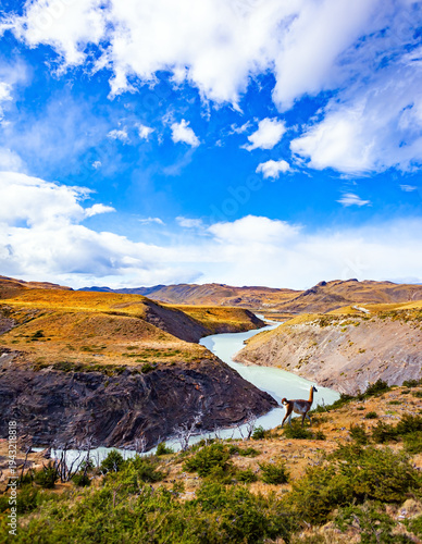 The Paine River bends like a horseshoe