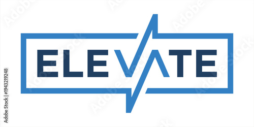 modern elevate text logo design inspiration