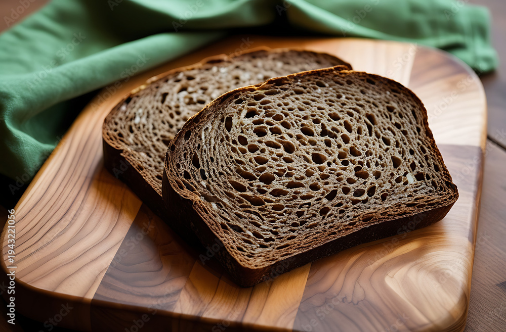 Obraz premium sliced bread on wooden table