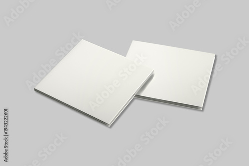 CD disc and carton packaging cover template mock up. Digipak case of cardboard CD drive. With white blank for branding design or text. Isolated on a background. 3d rendering.