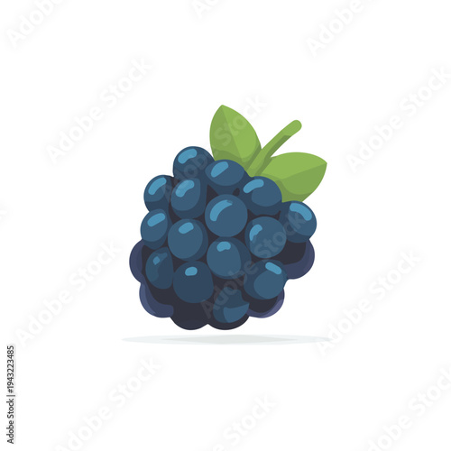 Simple flat 2D vector graphic of Blackberry, modern icon look, displayed on a pure white background.