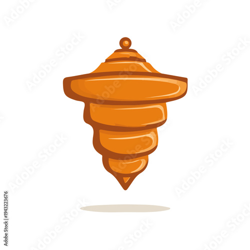 2D flat vector illustration of Gyro, designed in a clean icon style and isolated on a white background.