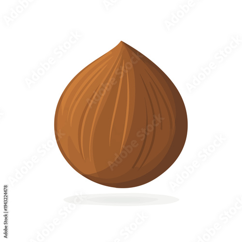 Simple flat 2D vector graphic of Coconut, modern icon look, displayed on a pure white background.