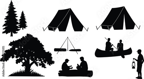 Web“Camping silhouette illustration, outdoor adventure vector, tents and trees design, canoe paddling activity, lantern light icon, nature recreation artwork”