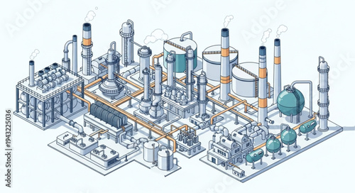 Industrial Plant Facility Infrastructure Diagram.