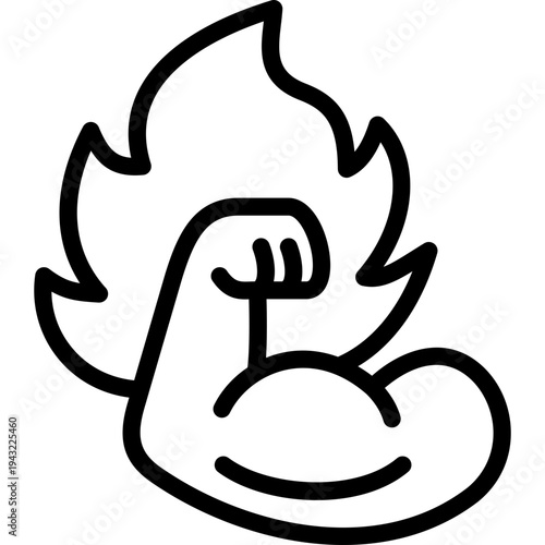 courage icon illustration design with outline