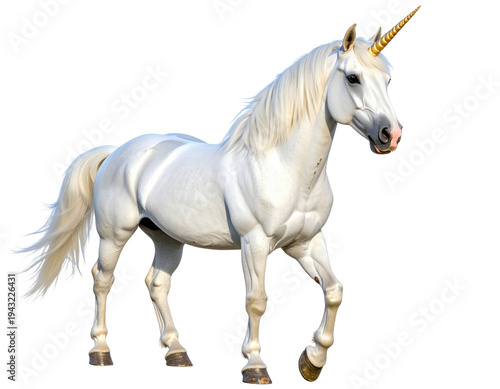 White unicorn standing