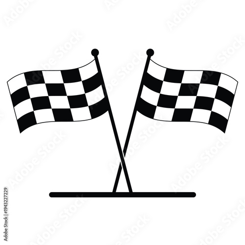 Checkered racing flag icon. Racing flag icon, vector set. Checkered flag for car racing, Race flag, sports. Racing flag checkered flag vector icon. Racing flag finish line checkered banner.