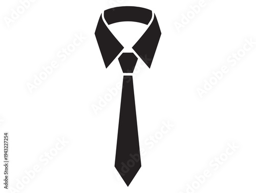 A simple black necktie with a classic pointed end