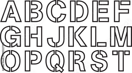 Bold letters meticulously arranged for stenciling. Every letter is a testament to the timeless appeal of typography.