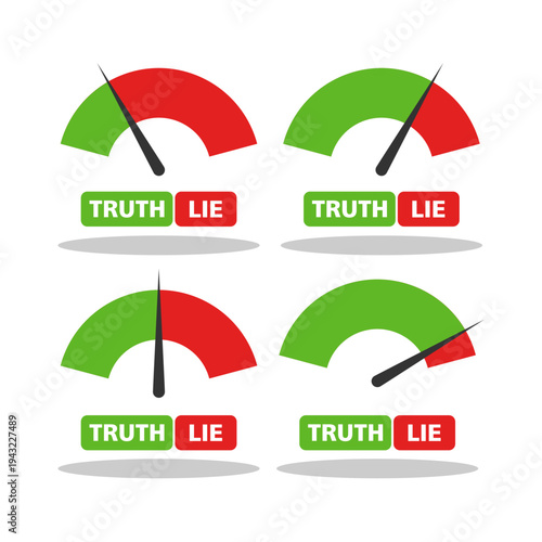 Truth and lie indicator for concept design with shadow