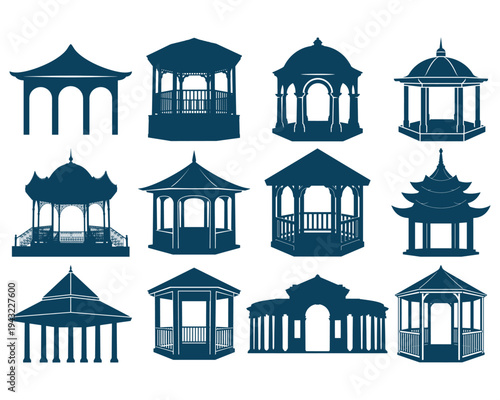 Gazebo Silhouette SVG Bundle