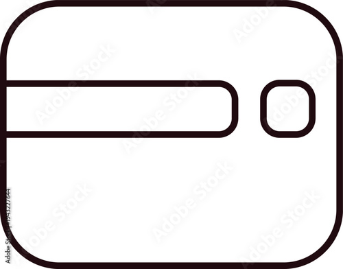 Credit card icon outline for payment finance banking transactions electronic shopping tool