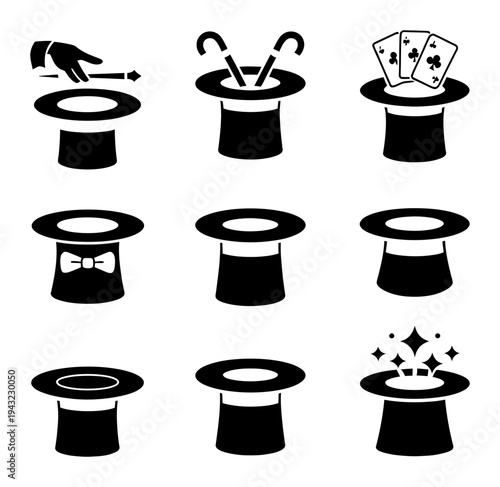 Collection of Magic Hat Illusions, Tricks, and Performance