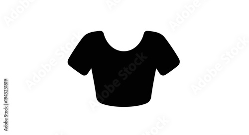 Black Crop Top Icon