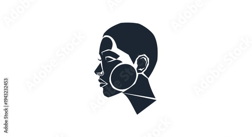 Stylized Silhouette Profile Of A Person