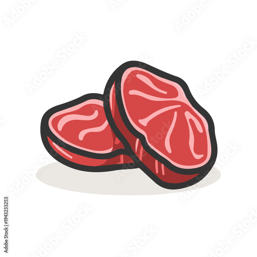 Carne Asada in a clean 2D flat vector icon style, minimal and simple, set on a plain white background.