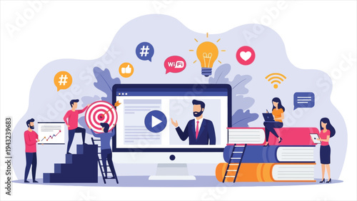 Digital Marketing & Content Creation Strategy Concept